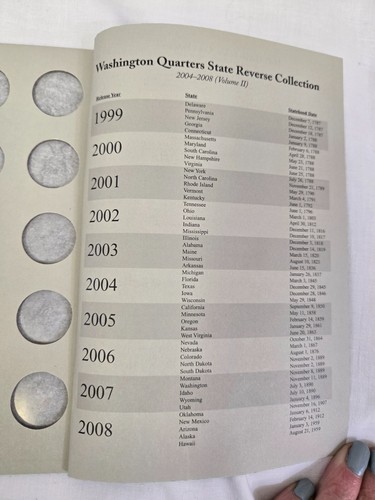 H. E. HARRIS WASHINGTON QUARTERS STATE COLLECTION 2004-2008 VOLUME 2 NEW! - Picture 6 of 8