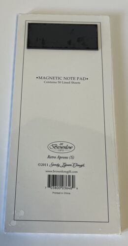 NEW Sandy Lyman Clough magnetic note pad Retro Aprons Galatians 5:13 - Picture 4 of 4