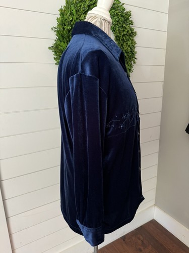 Blast Damen Saphirblau Coctail Party Langarm Top Größe PM Neu mit Etikett (A1) - Bild 5 von 11