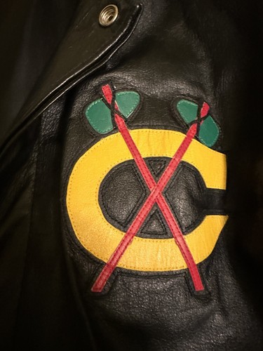 JH Design Leather Blackhawks Vintage Jacket - Picture 2 of 6