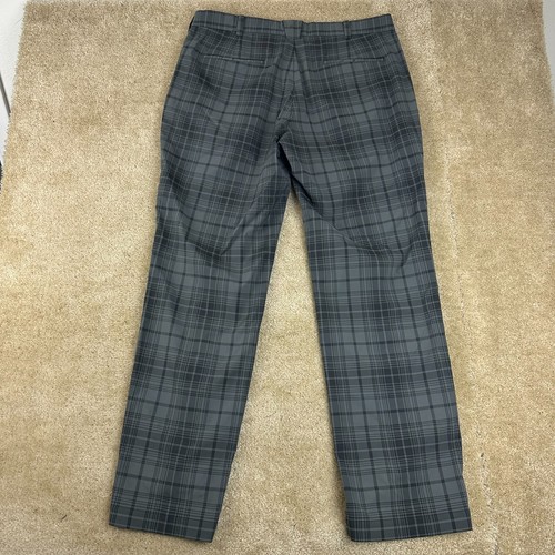Nike Golf Tour Performance Pants 35x32 Flat Front Tech Plaid 509741-010 - Picture 7 of 15