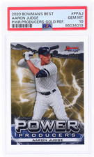 2020 Bowman's Best Aaron Judge Power Producers Gold Refractor #PPAJ /50 PSA 10