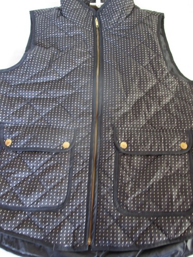 Kenar Women's Black w/White Square Dots Quilted Vest Full Zip w/Pockets Size XL - Picture 13 of 13