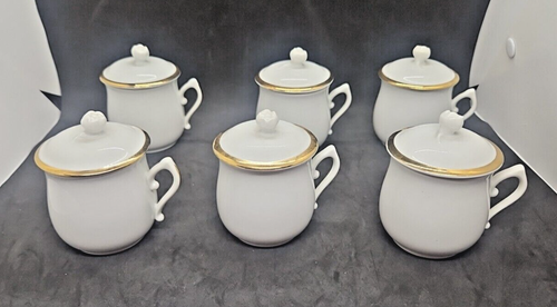 Royal Worcester Capri Set of 6 Pot De Crème with Lids - Retired - Picture 1 of 15