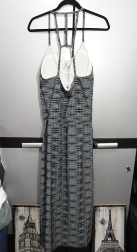 Athleta Maxi Athletic Dress Size 10 Casual Straps Built in bra Drawstring Waist - Picture 5 of 10