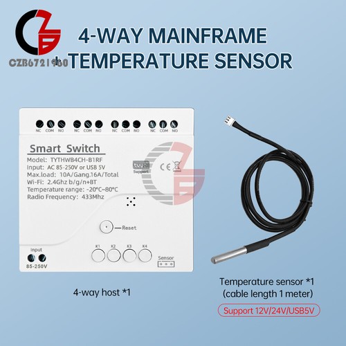 WIFI Smart Switch Module with Temperature & Humidity Sensor 4 Channel For Home - Picture 20 of 22