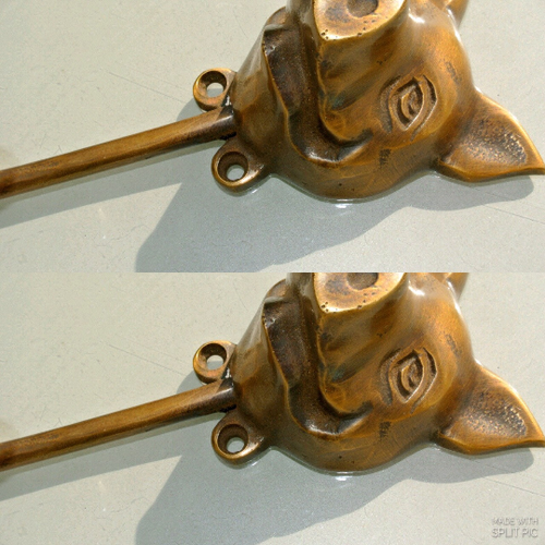2 GANCHOS DE CERDO PESADOS MONTADOS EN LA PARED ABRIGO ESTILO ANTIGUO BOLSA ANIMAL 6" PERCHA - Imagen 4 de 12