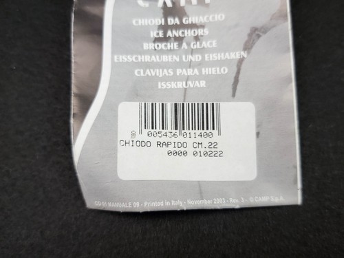 Camp (Italien) Chiodo Rapido 10 Bergsteigen Eisklettern Schrauben 22, 17, 12 cm - Bild 8 von 19