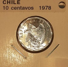 1978 Chile 10 Escudos Aluminum Coin  Andean Condor   BU