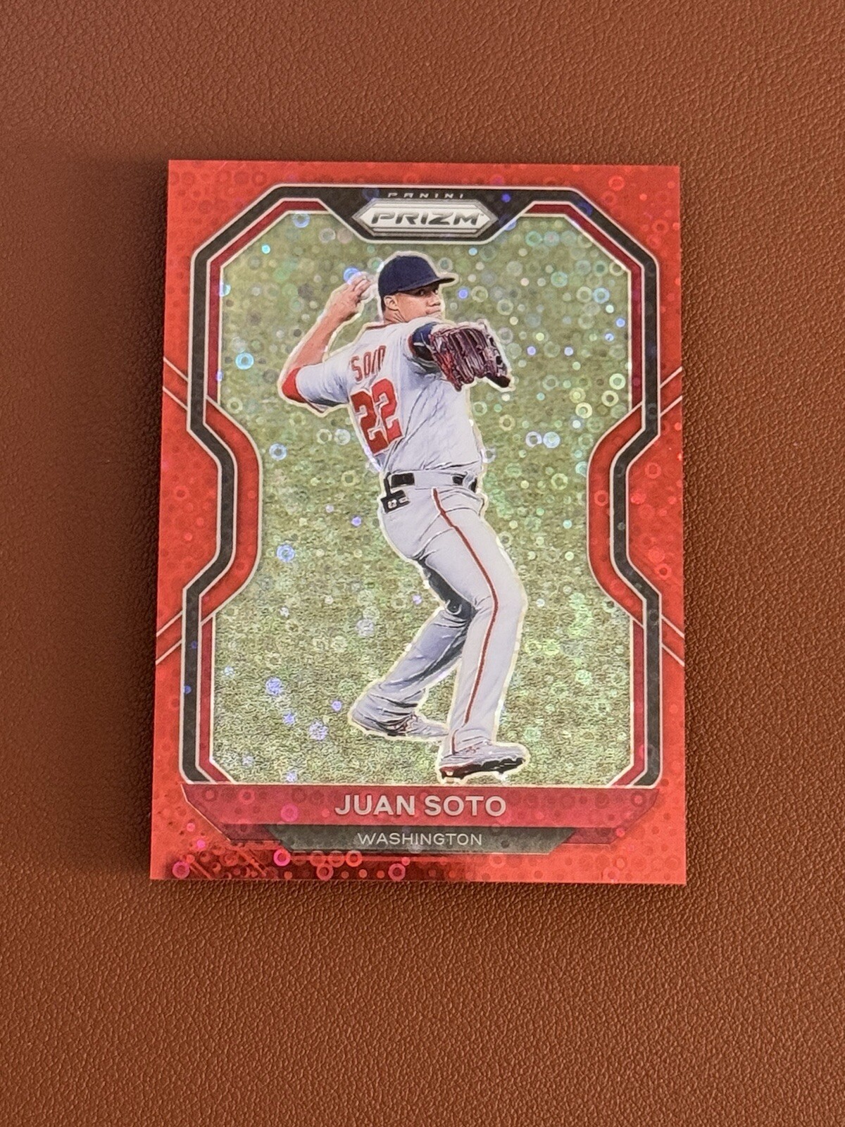 2021 Panini Prizm JUAN SOTO /99 Red Donut Circles Tier III #203 Nationals