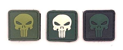 Parche PVC 3D - Calavera Militar Táctica Especial Moral - Parche Estilo Gancho y Lazo - Imagen 1 de 4