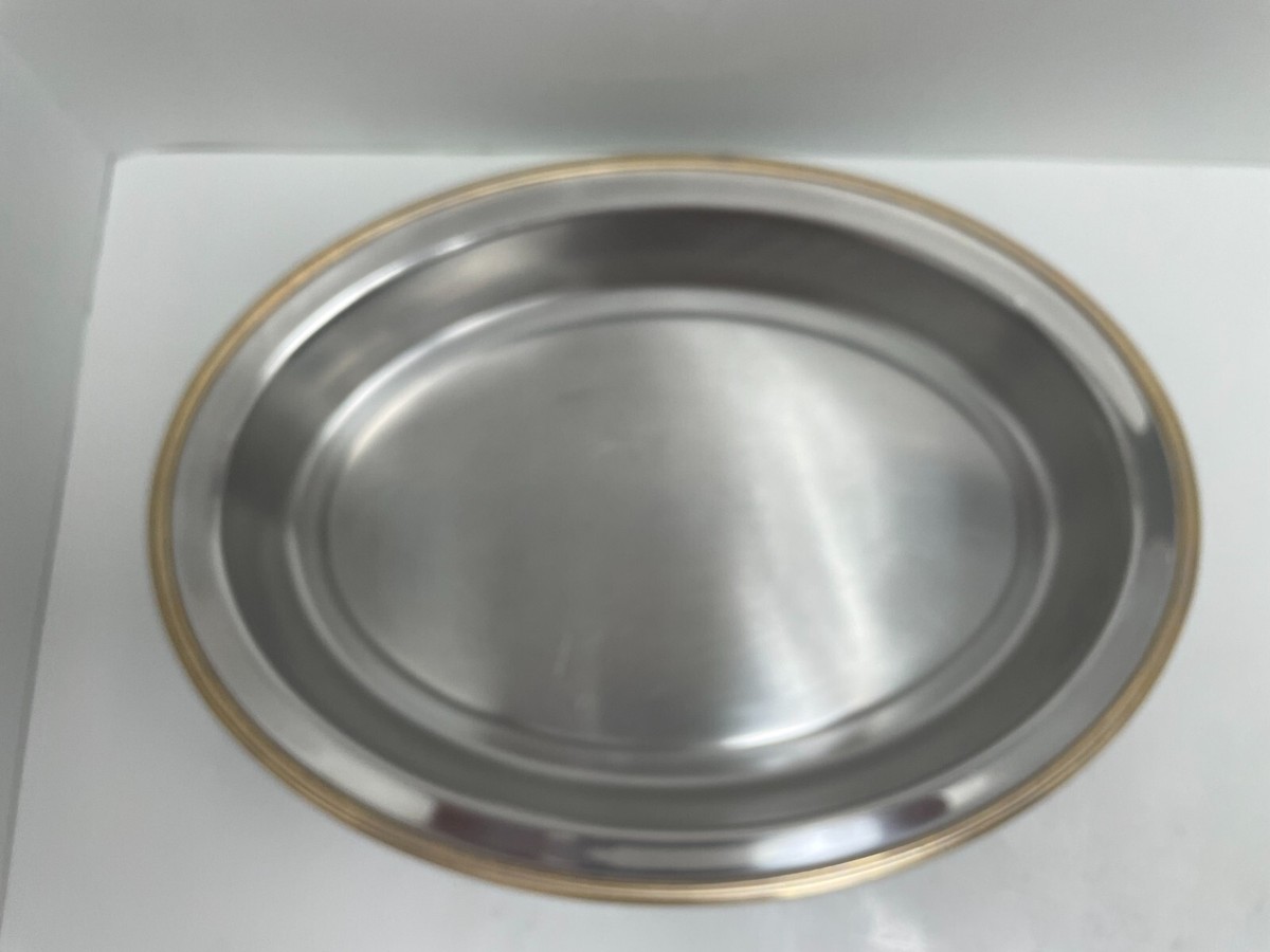 GA 18/10 Stainless Steel Oval Baking Dish/Casserole Dish VINTAGE