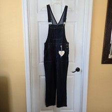 Rue 21 Girls Wild Blue Denim Lightweight Blue Jean Overalls Size L
