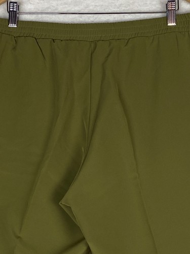 Serena Williams Dress Pants Womens XLarge Green Elastic Pull On tapered leg - Picture 6 of 12