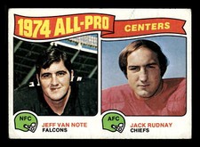 All-Pro Jeff Van Note Jack Rudnay 1975 Topps #204 GD-VG
