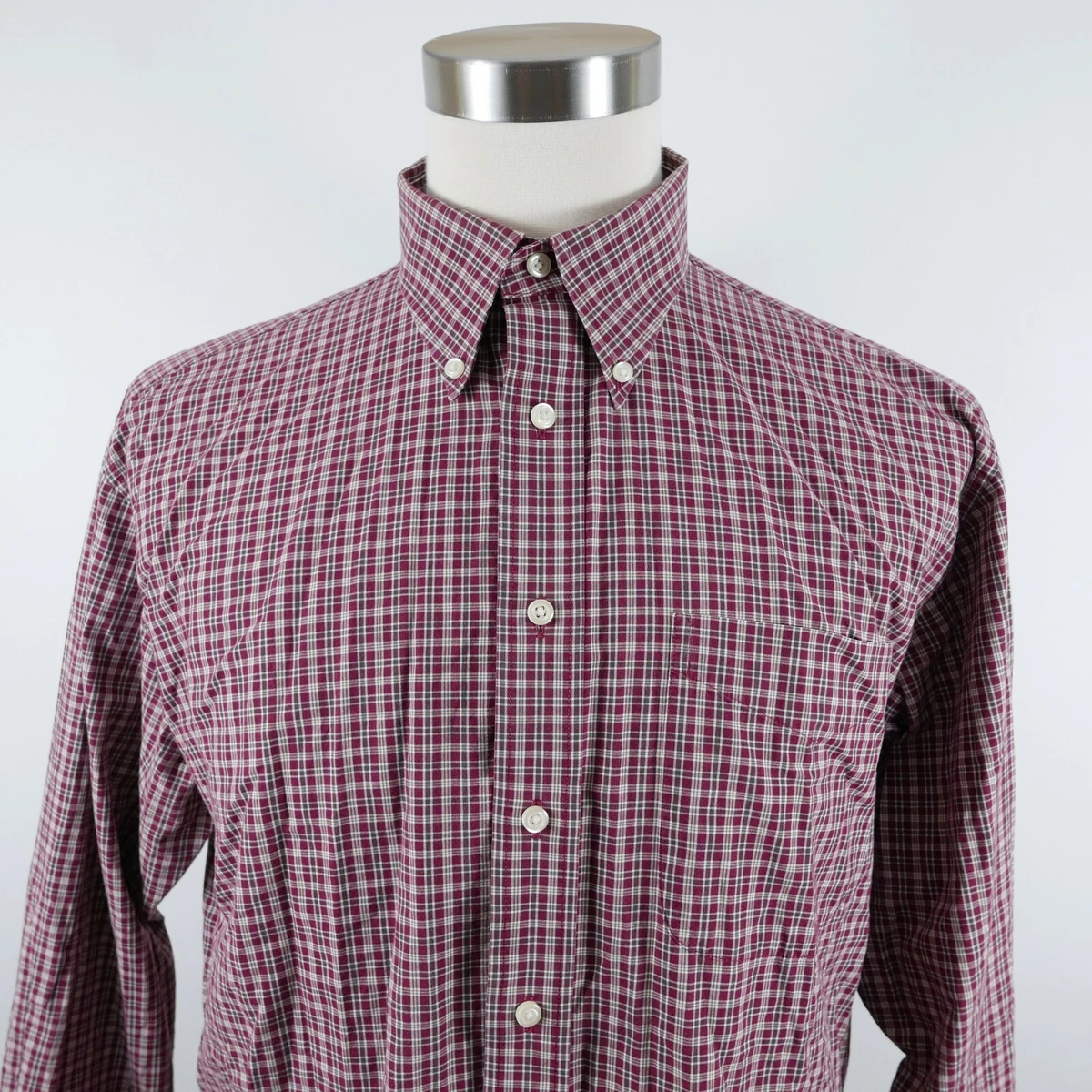 mens burgundy plaid dress shirt