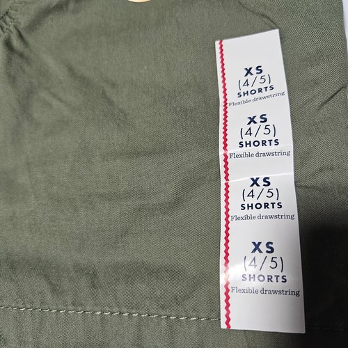 Cat & Jack Olive Green Chino Shorts Boys Size 4 5 Flexible Drawstring Pull On - Picture 5 of 8