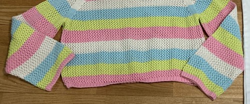 Girl's Old Navy & Gymboree Outfit size 7 & 8 - Striped Eyelet Sweater w/Jeans - Picture 4 of 7