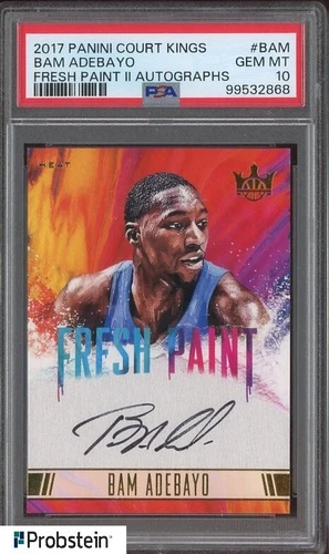 PSA 10 Bam Adebayo 2017 Panini Court Kings AUTOGRAPH RC #/200 SP Auto POP 2