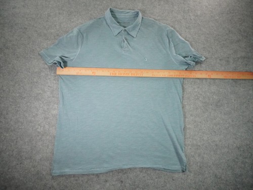 John Varvatos Polo Shirt Mens Large Blue Short Sleeve Logo Casual Preppy - Picture 6 of 12
