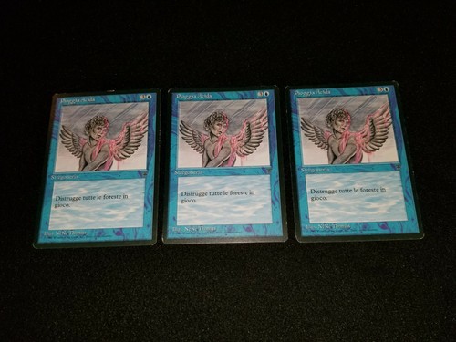 MTG 1x Legends blue rare MP Italian FBB Acid Rain - Reserved List - Picture 1 of 2