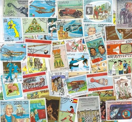 Laos - Sammlung von 50+ verschiedenen Briefmarken .........23A...........Y-913
