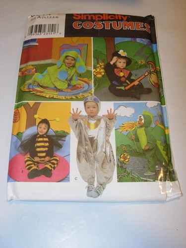 INFANT TODDLER UNCUT SIMPLICITY 8814 Sewing Pattern DINOSAUR COSTUME SIZE 1/2-4 - Picture 1 of 3