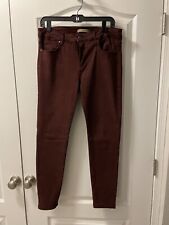Joes Jeans Womens Sz 30 Burgundy Mid-Rise Skinny Ankle Soft Touch Stretch Denim