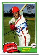 2005 Topps All Time Favorites LONNIE SMITH Philadelphia Phillies AUTO Insert