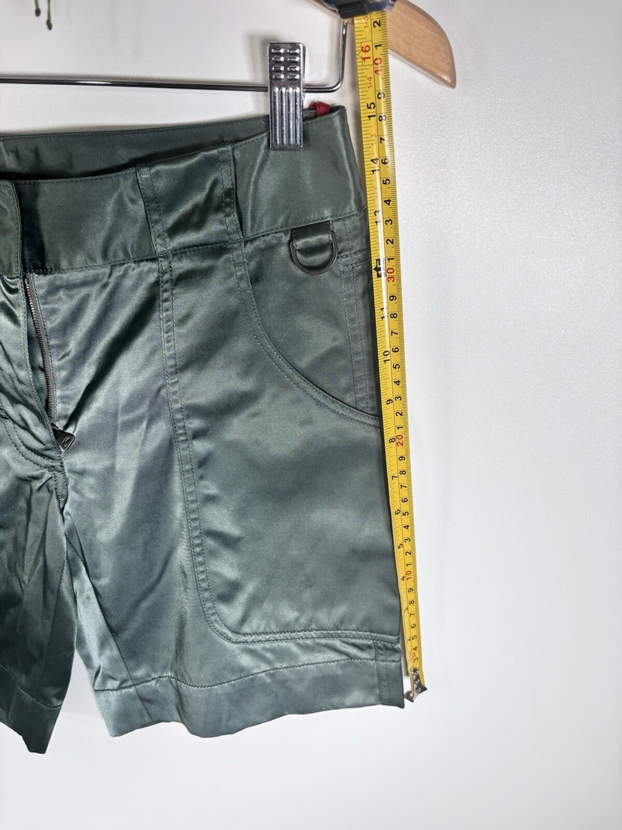 【関税&送料込】Prada Sage Green Silk Shorts Vintage Prada Shorts 100% Silk Size 38 Green | eBay