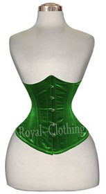 Heavy Duty 26 Double Steel boned Tight Lacing Under Bust Satin Corset 450-S