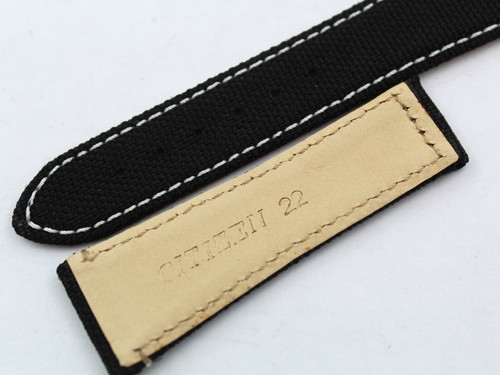 Citizen Strap Band Cordura Black 22/18mm Deployante Hand Made Watch Sports New - Imagen 4 de 4