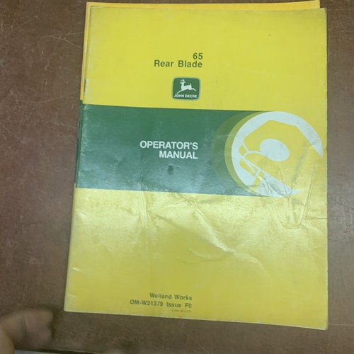 John Deere 65 REAR BLADE Operator's Manual OM-W21379 NOS - Picture 3 of 8