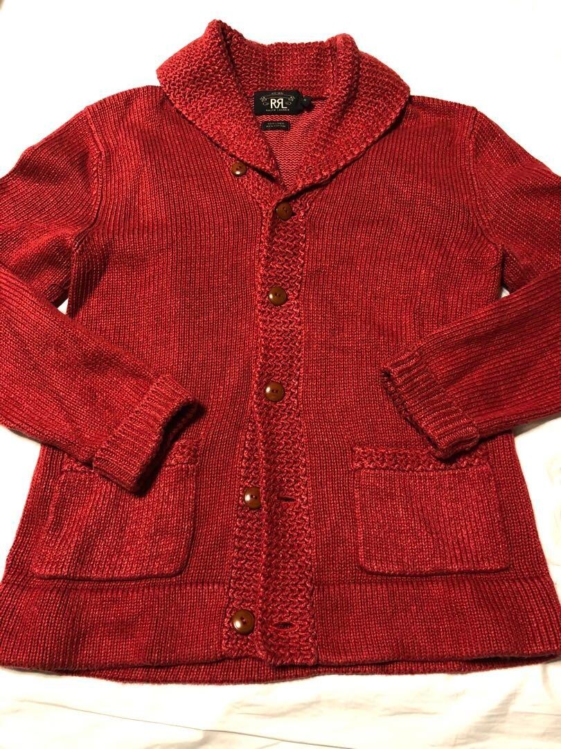 RRL RALPH LAUREN Men's Shawl collar cardigan linen cotton RRL RALPH LAUREN Men's Shawl collar cardigan linen cotton