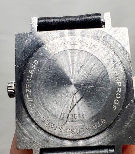 70's Lucien Piccard Square Manual Watch Men's Stainless Steel 83614 Windup Works - Picture 11 of 12