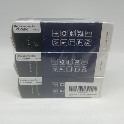 3 Pack L CL Ink Cartridge Replacement For LCL-GI290 Yellow Cyan Magneta - Picture 4 of 16