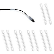 PTSLKHN Silicone Eyeglass Ear Cushions, 5Pairs of Glasses Grip, Clear