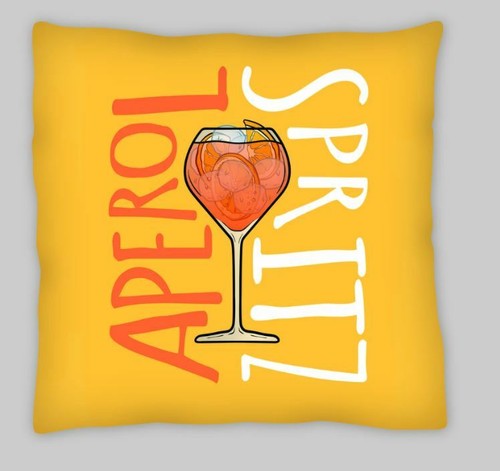 aperol spritz cave pub retro advertising LINEN CUSHION COVER, wine bar MAN - Picture 2 of 3