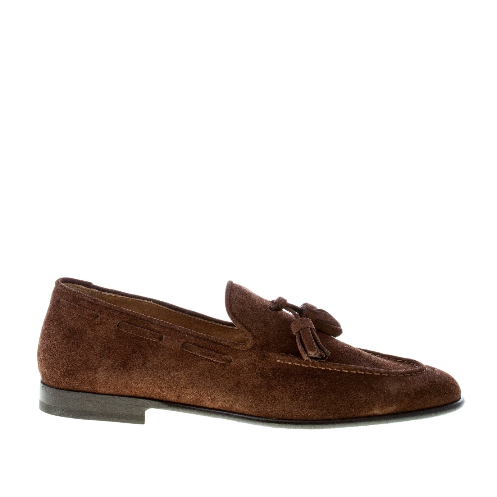 Замшевые мокасины MARINI herren schuhe dunkelbraun made in Italy mit quasten