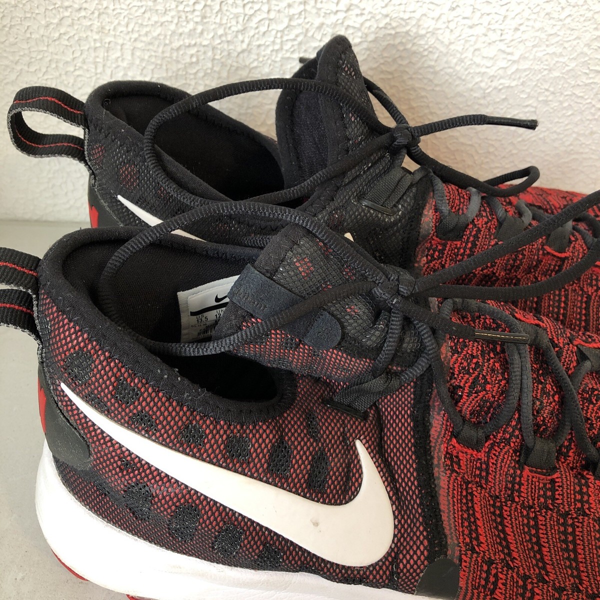 2016 NIKE ZOOM KD 9 HARD WORK UNIVERSITY RED SHOES SZ 13.5 843392