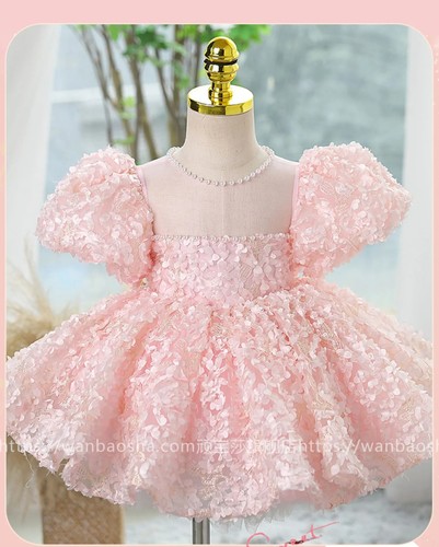 Child Pageant Luxury Evening Ball Gown Birthday Party Dress Girl Lace PartyDress - Picture 9 of 21