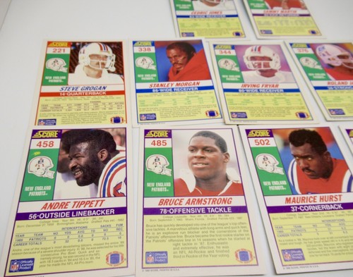 New England Patriots 1990 Score - Pro Set 22 LOT NFL Football Cards - Picture 7 of 14