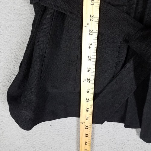 SuitSupply Lanificio Rogna Leinen Sakko Herren 54 schwarz Gürtel Knopfleiste - Bild 13 von 17