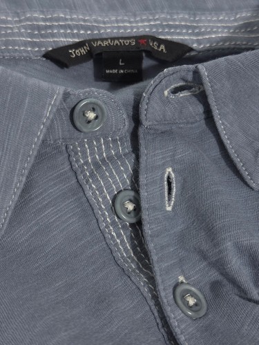John Varvatos Herren Polo L Baumwolle Grau Kurzarm Seitenschlitze Atmungsaktiv Logo - Bild 6 von 9