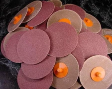 50pc 3 " ROLL LOCK SANDING DISC 60 GRIT Made in USA Heavy Duty sand inch