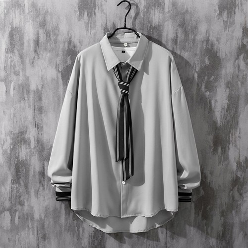 Japanese Summer Men's 3/4 Sleeved Shirts Loose Fashionable Shirts Large Size New - Bild 34 von 34