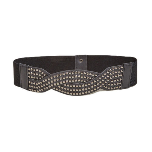 Frauen Nieten Elastisches Korsett Breiter Gürtel Kleid Mantel Anzug Hemd K - Bild 14 von 14