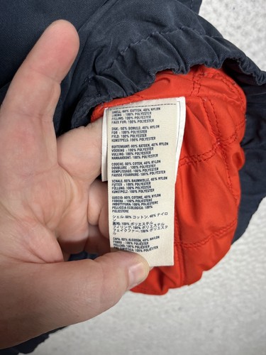 Abercrombie Jacket Girls Large Navy Blue Faux Fur Hooded Parka Winter Coat Warm - Picture 8 of 11