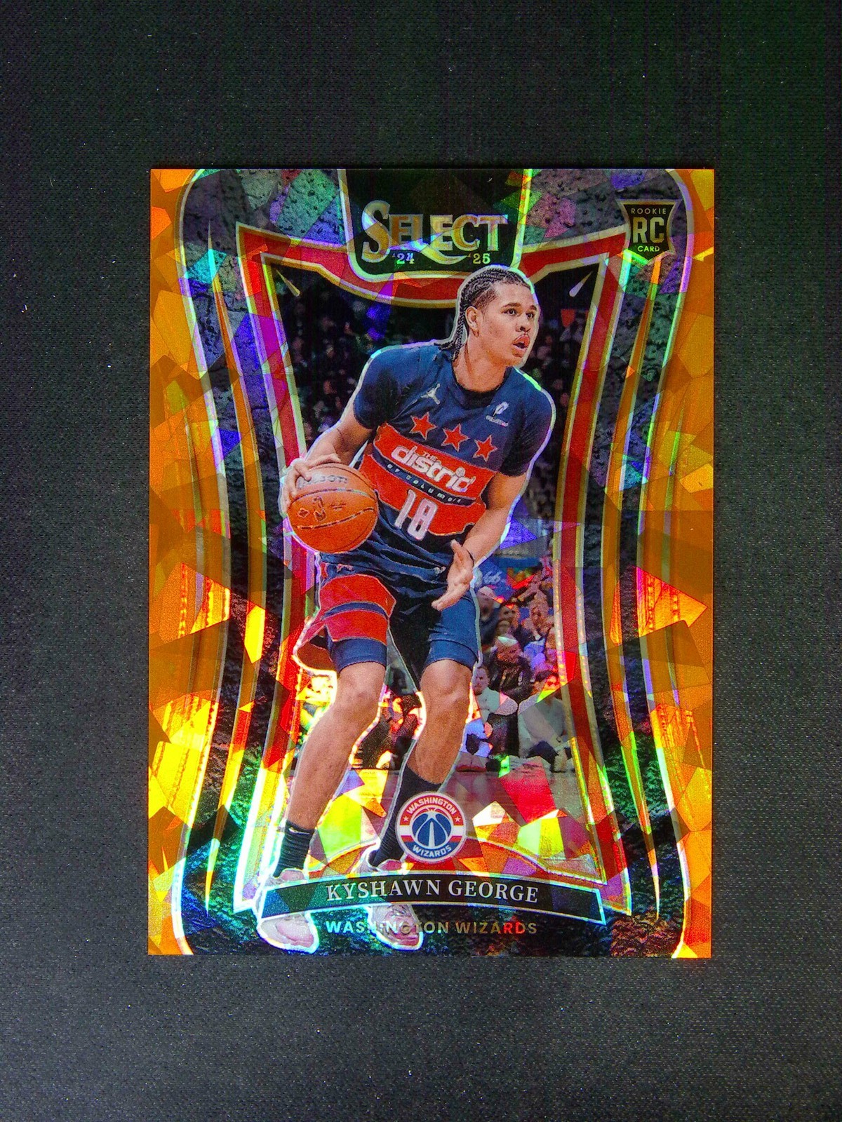 2024-25 Panini Select Kyshawn George #374 RC Rookie Mezzanine Orange Ice /275