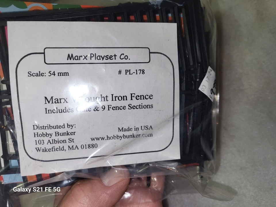 Marx Recast 完整铁艺围栏带门 9 部分 54 毫米 — 第 3/3 张图片